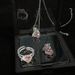 Temperament Girl Pink Zircon Ring Female Niche Design High End Sweet Cool Wind Lava Irregular Love Set_ipsvogv.com