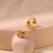 French High Grade Metal Style Retro Circle Plain Ring Copper Plated K Real Gold Business All Match Chic Earrings_ipsvogv.com