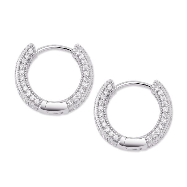 Ring Earrings Filled With Zircon Bling For Men And Women's Hip-hop Earrings, Gold Australian Jewelry_ipsvogv.com