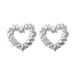 Women's earrings silver love earrings for women, versatile niche design earrings, simple light luxury style earrings_ipsvogv.com