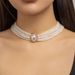 French Ins Style Multi-layer Pearl Collar, Necklace, Temperament Square Choker Necklace_ipsvogv.com