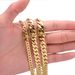 Men's Jewelry K Gold Cuban Necklace Brass Men's Whip Chain Necklace Bracelet Short Clavicle Chain_ipsvogv.com