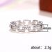 Cao Shi Ring Women's Chain Striped Diamond Zircon Index Finger Ring Temperament Net Red INS Ring Copper Jewelry_ipsvogv.com