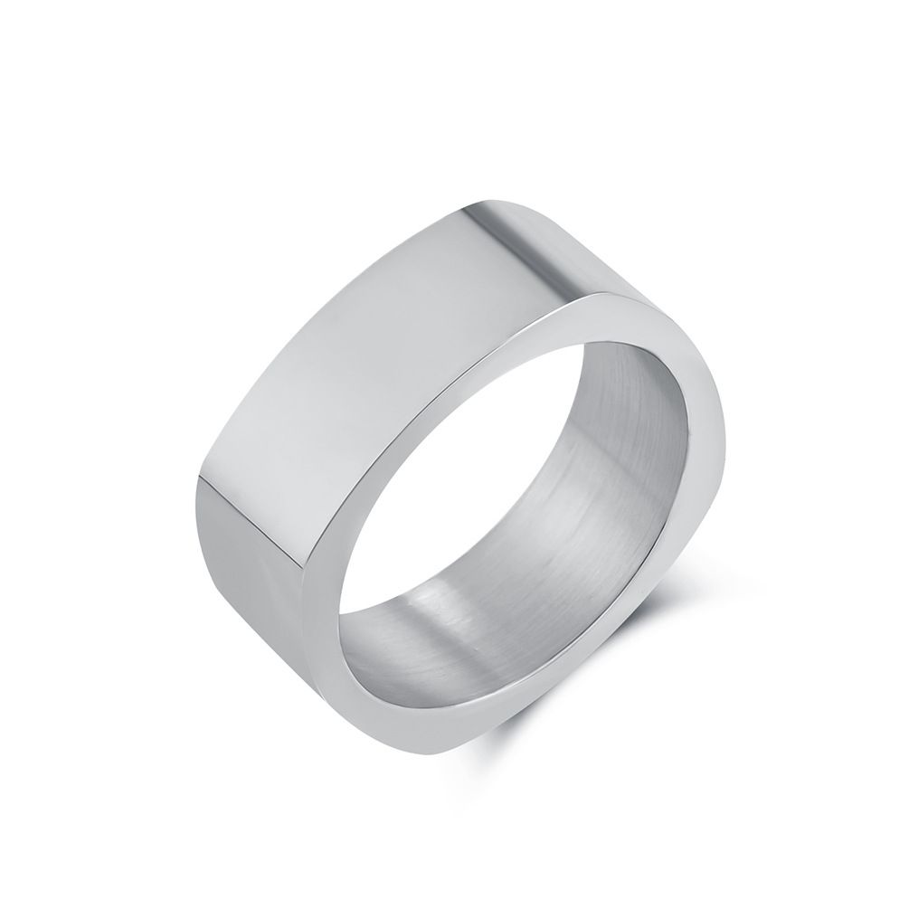 Men's Jewelry Cold Neutral Square Stainless Steel Ring Niche Personality Four Sided Titanium Steel Hand Jewelry KING FEEL_ipsvogv.com