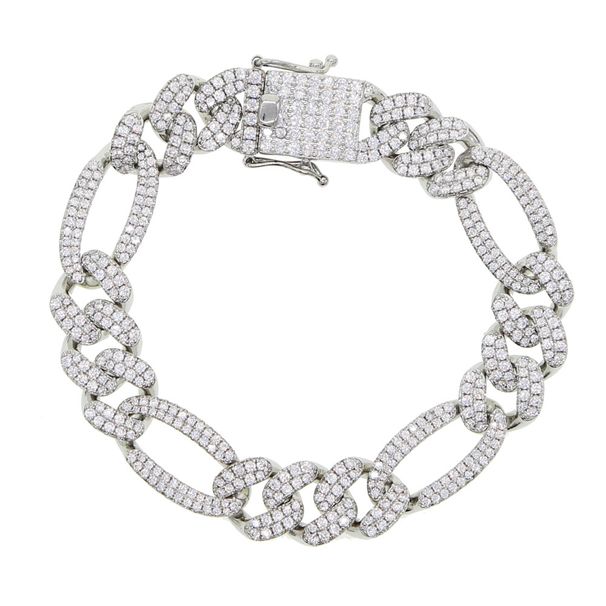 New 12mm Cuban Chain Cuban Chain Hip Hop Rap Men's Bracelet_ipsvogv.com