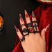 Jewelry: Dark Ghost Skull Head Set - Small Halloween Spider Cross Ring_ipsvogv.com