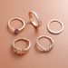 Personalized Fashion Creative Irregular Zircon Tree Branch 5-piece Geometry Set Ring_ipsvogv.com
