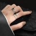 South neutral style irregular niche design sense index finger ring pure silver simple hand adornment girl_ipsvogv.com