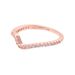 Women's Jewelry White Copper Shining Wave Ring Fashion Light Luxury Rose Gold Stackable Ring Valentine's Day Gift_ipsvogv.com