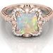 Sanjie's New Rose Gold Inlaid Square Ring For Women's Fashion Show, Colorful Jewelry_ipsvogv.com