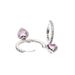 New Silver Plated Shining Heart Earrings Light Luxury Heart Shaped Love Pink Earrings Earrings Gift_ipsvogv.com