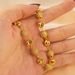 Bohemian Round Bead Women's Fashion Bracelet, Gold Plated With Cubic Zirconia, Elegant Style Suitable_ipsvogv.com