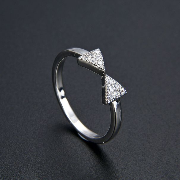 Unisex New Style Niche Simple Temperament Diamond Zircon CZ Ring Opening Design Adjustable Ins Style Female Ring_ipsvogv.com