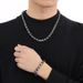 Fashion Titanium Steel Pattern Emperor Chain Necklace Men's Personality Design Round Edge Section Chain Hip Hop Style Accessories_ipsvogv.com