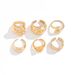 ins liquid line geometric open ring niche design irregular lava ring hand jewelry female_ipsvogv.com