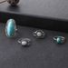 New Combination Bohemian Turquoise 4-piece Set Ring_ipsvogv.com
