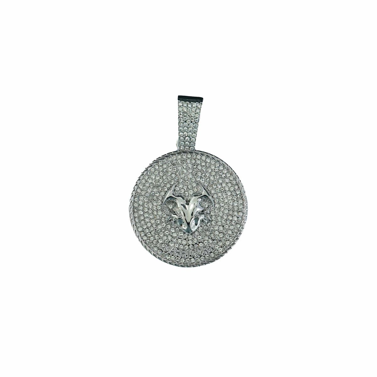 The New Cornus Disc Pendant Symbolizes The Hardworking Capricorn Hip-hop Cuban Necklace_ipsvogv.com