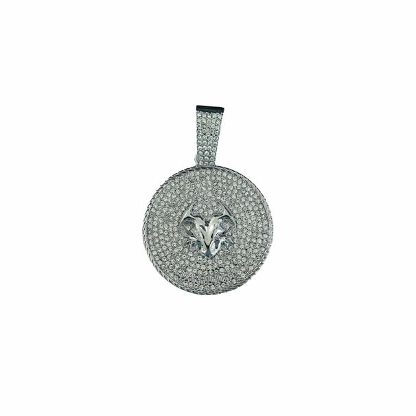 The New Cornus Disc Pendant Symbolizes The Hardworking Capricorn Hip-hop Cuban Necklace_ipsvogv.com