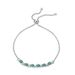 New Light Luxury Fashion Cultivated Emerald Bracelet S925 Silver Inlaid Cultivated Colored Gemstone Adjustable Hand Jewelry All Match_ipsvogv.com