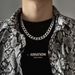 Necklace Pendant Men's Simple And Versatile Cuban Lanyard Design Hip Hop Punk Pendant Trend Collarbone Dancing Accessories_ipsvogv.com