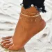 Anklets 3pcs/set Gold Color Simple Chain For Women Beach Foot Jewelry Leg Ankle Bracelets Accessories_ipsvogv.com