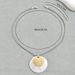 Fashionable OL minimalist design women's necklace personalized large circle metal inlaid diamond niche high-end_ipsvogv.com