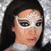 Tassel rhinestone mask for women, high end fashion, full diamond feather mask, masquerade accessories_ipsvogv.com