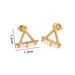Stainless Steel Gold Vacuum Electroplated Triangular DIY Jewelry Production Earrings_ipsvogv.com