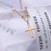 Women's Jewelry K Gold Plated Cross Pendant Necklace Fashionable Simple Bead Necklace_ipsvogv.com