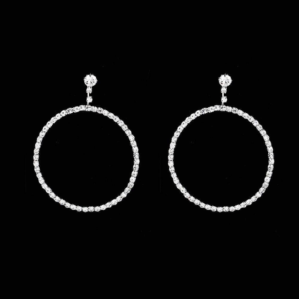 Unisex Small Commodity Fashion Claw Chain Rhinestone Large Circle Earrings Earrings_ipsvogv.com