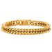 Figaro Stainless Four-Sided Polished Wide Thickened Hip-Hop Dominant Titanium Steel Bracelet Cuban Chain Punk_ipsvogv.com