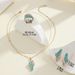 Fashion commuting necklace earring set, niche wheat ear resin design, index finger ring, versatile head accessory_ipsvogv.com