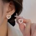 Women's earrings silver love earrings for women, versatile niche design earrings, simple light luxury style earrings_ipsvogv.com