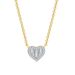 Unisex small geometric full diamond pendant necklace for women inlaid zircon two color electroplated clavicle chain hot style_ipsvogv.com