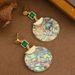 French Style Light Luxury Fashion Long Set Zircon Abalone Shell Tassel With Feminine Temperament, Simple And High-end_ipsvogv.com