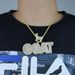 Hip Hop New GOAT Letter Pendant Wearing 12mm Cuban Chain Trendy Men's Necklace_ipsvogv.com