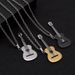 Men's Jewelry Titanium Steel Instrument Guitar Necklace Fashionable Personality Trendy Jewelry Music Series Pendant_ipsvogv.com
