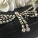 jewelry new rhinestone full diamond bow necklace elegant short clavicle chain necklace for women_ipsvogv.com