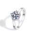 Silver Starlight One Carat Women's Korean Edition Micro Set Six Claw Diamond Ring Mosang Stone_ipsvogv.com