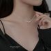 S Sterling Silver Transfer Bead Thin Necklace For Women, Light Luxury Niche, With A Simple And Elegant Collarbone Chain_ipsvogv.com