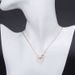 Women's Jewelry Fashion Vacuum Electroplated Titanium Steel Roman Numeral Interlocking Rose Gold Necklace_ipsvogv.com