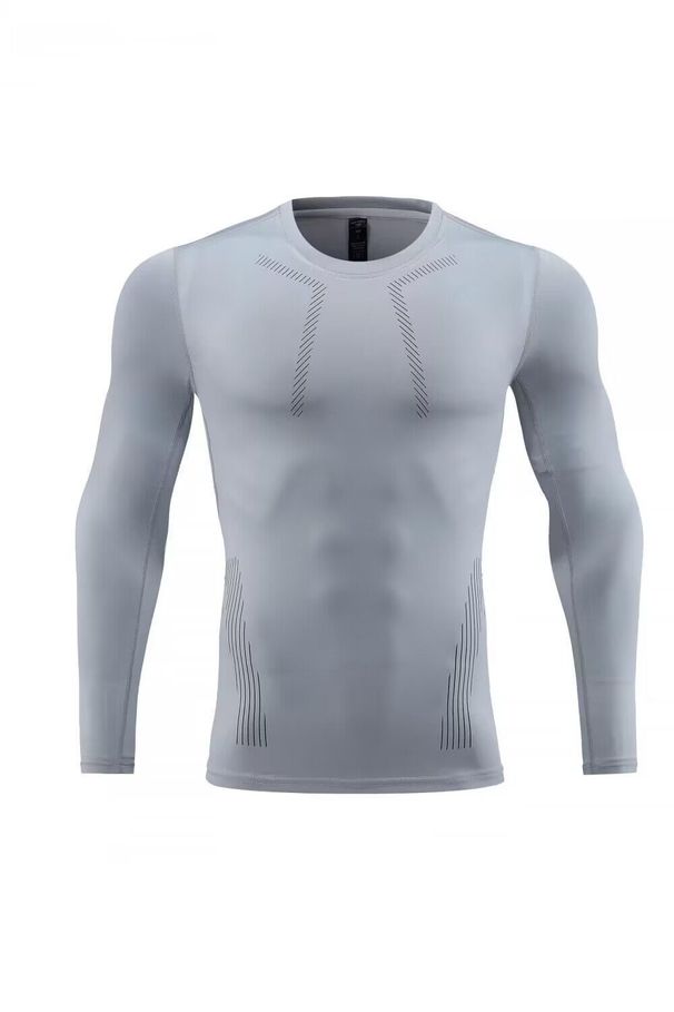 Men's Clothing Long-Sleeved Tights Men's Sports t-Shirt Fitness Breathable Quick-Drying Running Training Suit Basketball Long Sleeves_ipsvogv.com