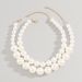 N11500 Exaggerated Pearl Charm Choker Double layered Beaded Cool Wind Necklace_ipsvogv.com
