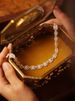 The Beauty Of Sofess, Woven Light, Original Medieval Hollow Lace Niche Design, Retro Micro Inlaid Necklace, Short Style,_ipsvogv.com