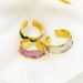 Adjustable Open Women's Genuine Gold Plated Enamel Glaze Fashion Cool Style Men's Ring_ipsvogv.com
