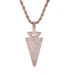 Unisex New Style Arrow Pendant Micro Inlaid Zircon Carrot Pendant Full Diamond Hip Hop Pendant Real Gold Necklace_ipsvogv.com