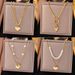 【 New Product 】 Multi Layer Bead Gold Love Necklace For Women INS Fashion Stainless Steel Peach Heart Jewelry Set_ipsvogv.com
