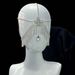 Fashion rhinestone tassel head chain hair accessories ladies wedding dance super flash crystal pendant forehead chain_ipsvogv.com