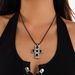 Ins Cold Wind Metal Lava Cross Necklace With Personalized Simplicity, Diamond Studded Alloy Wax Thread Pendant_ipsvogv.com