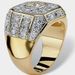 Unisex men's gold plated zircon ring hot trend jewelry hip hop ring best selling_ipsvogv.com